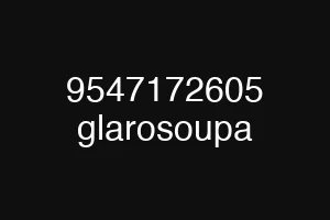 9547172605 glarosoupa